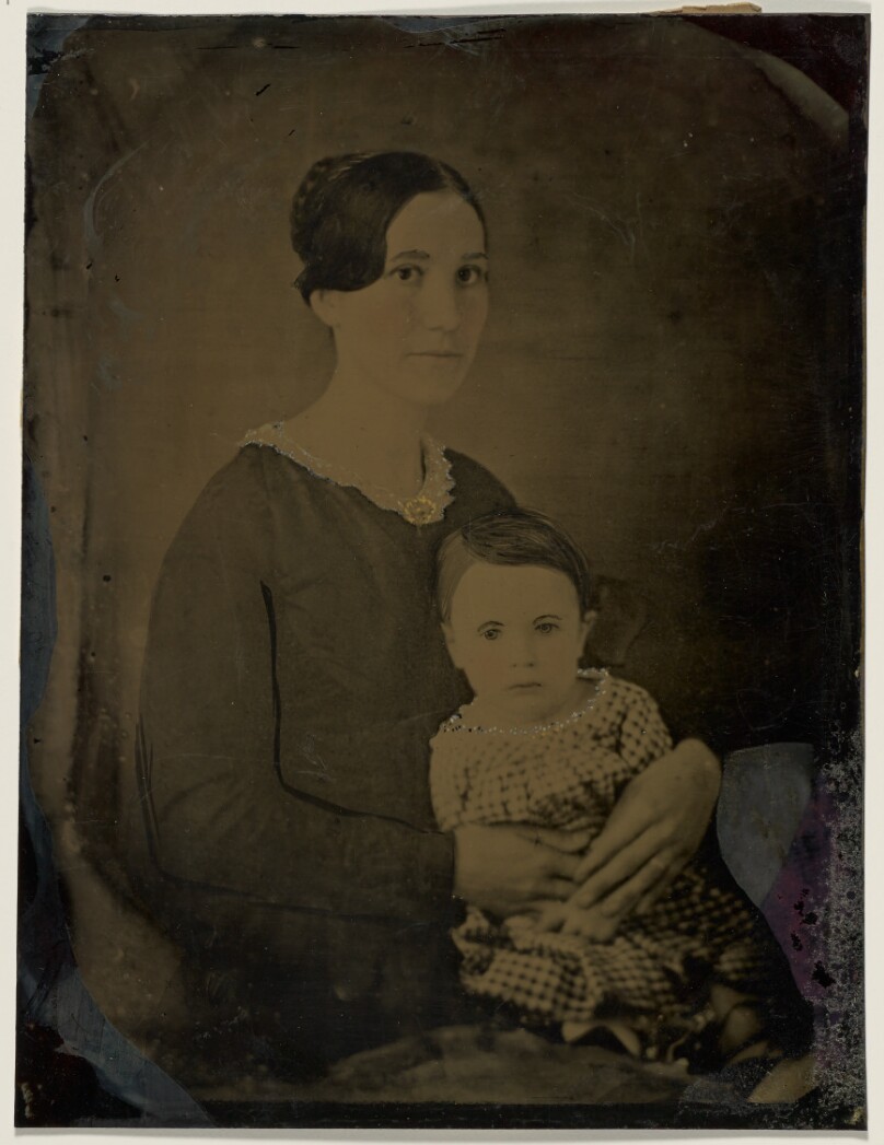[Portrait of mother and child]