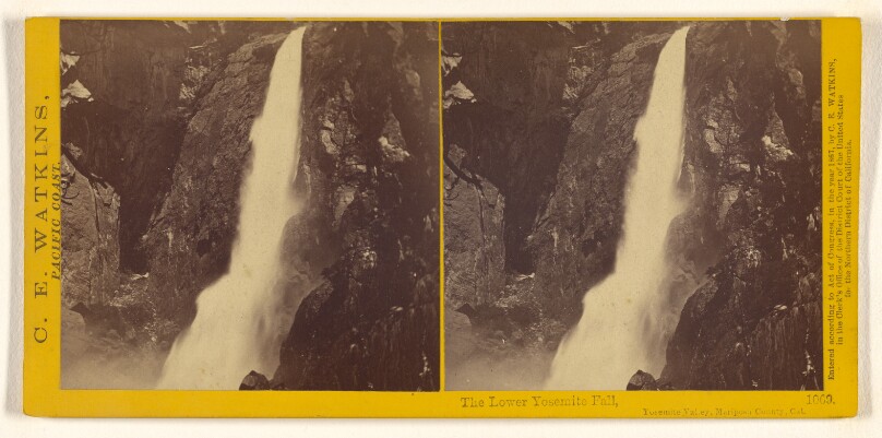 The Lower Yosemite Fall, Yosemite Valley, Mariposa County, Cal.