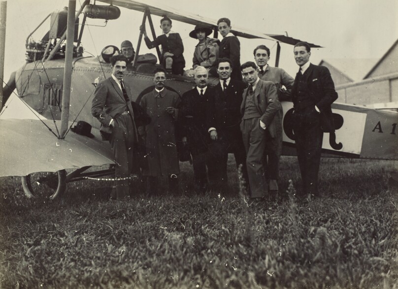 [Airplane and people]