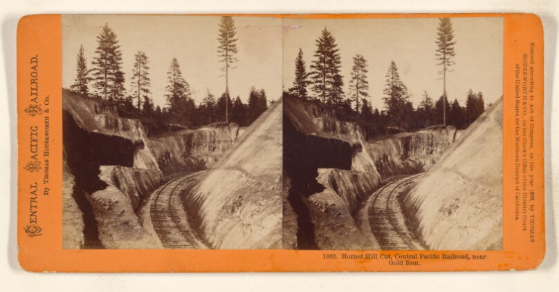 Hornet Hill Cut, Central Pacific Railroad, near Gold Run.