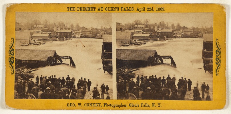 The Freshet at Glen's Falls, April 22nd, 1869.