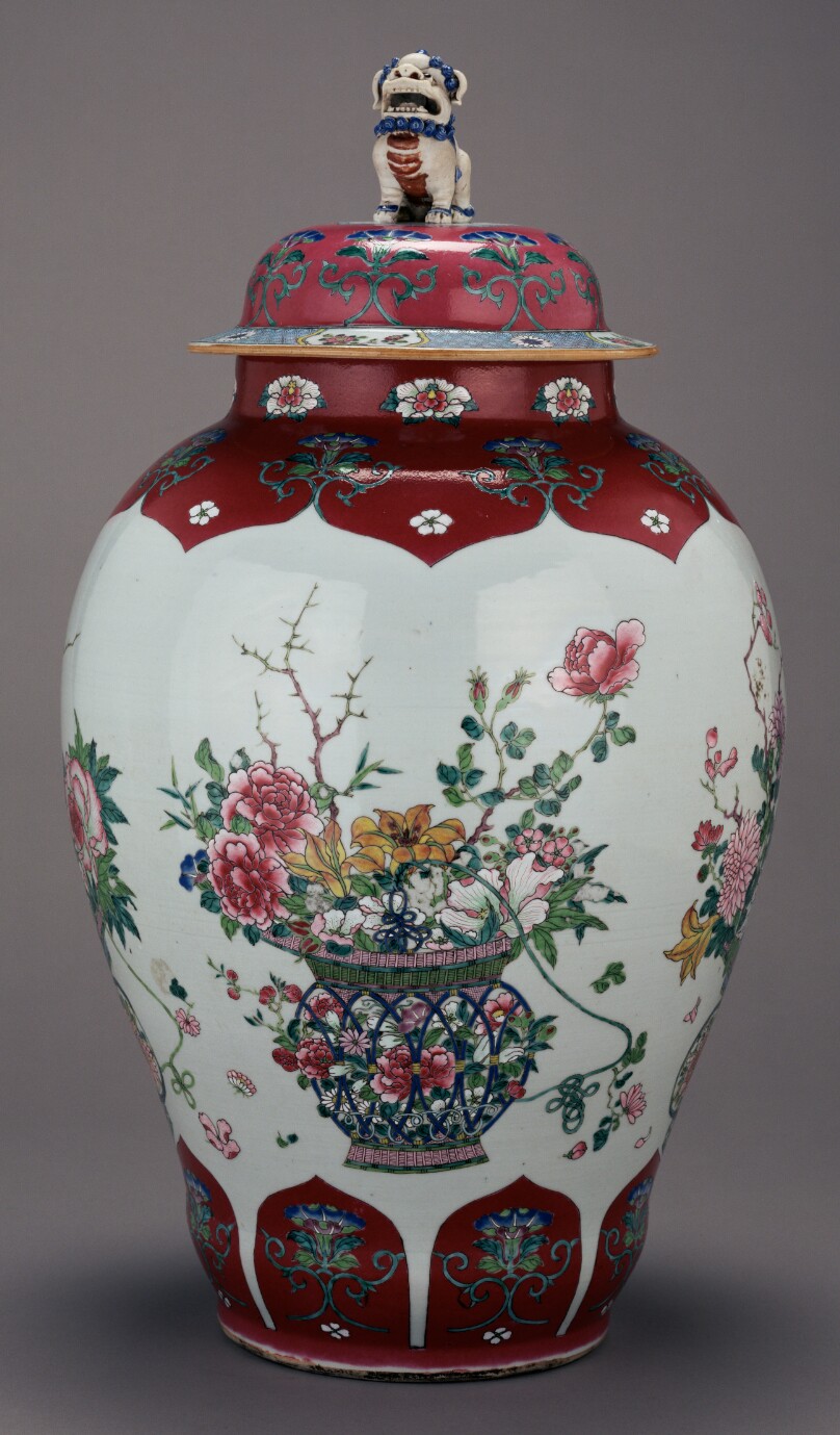 Pair of Lidded Vases