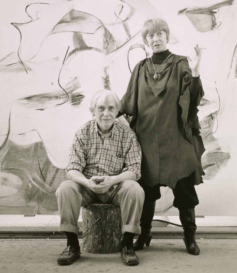 Elaine de Kooning and Willem de Kooning, East Hampton New York