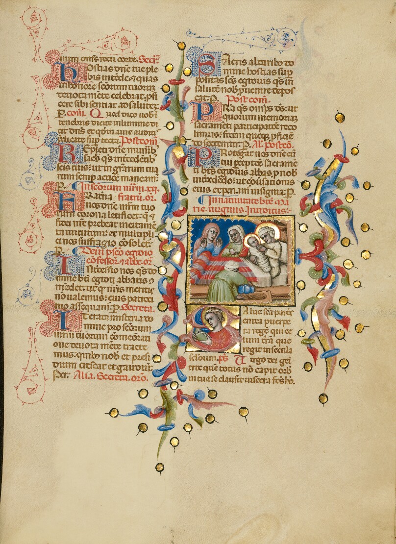 The Birth of the Virgin; Initial S: The Virgin Reading