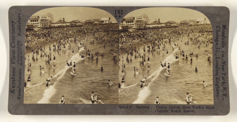 Bathers at Coney Island, New York's Most Popular Beach Resort.