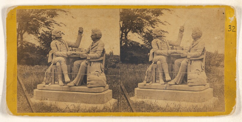 Central Park, New York. Tam O'Shanter and Souter Johnnie, near the Casino.