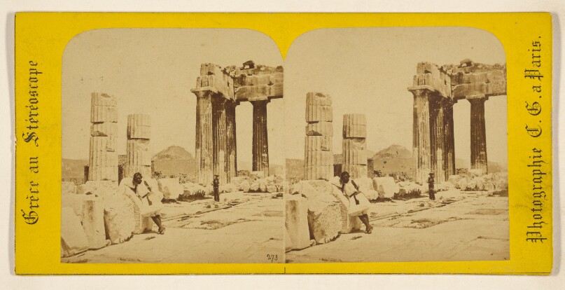 Grece. Vue prise au Parthenon, à Athenes.