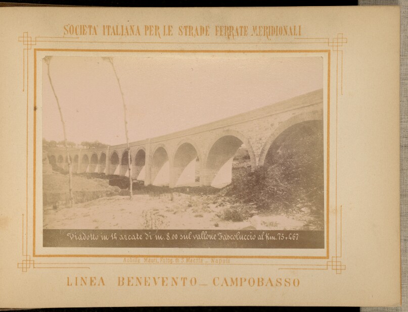 Viadotto in 14 arcate di metri 8.00 sul vallone Fascoluccio al chilometro 75 + 467