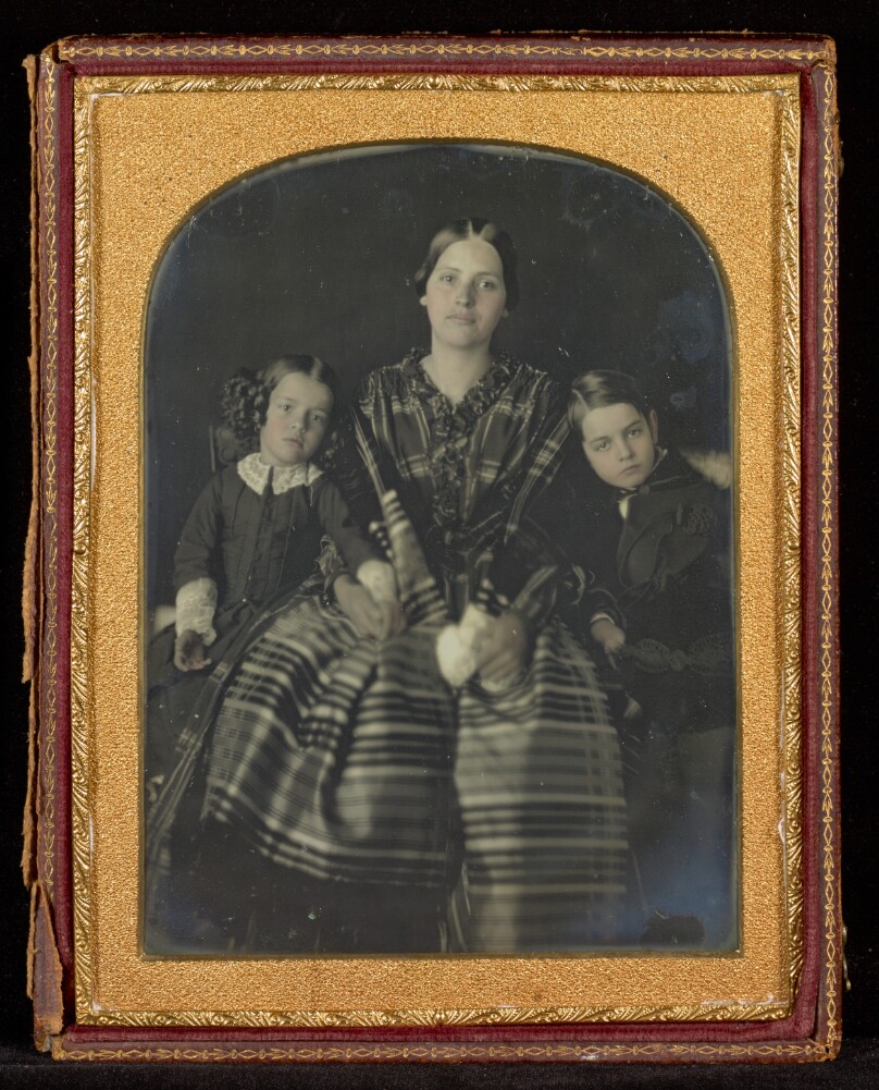 [Portrait of a Seated Woman with a Young Girl and Boy on Either Side]