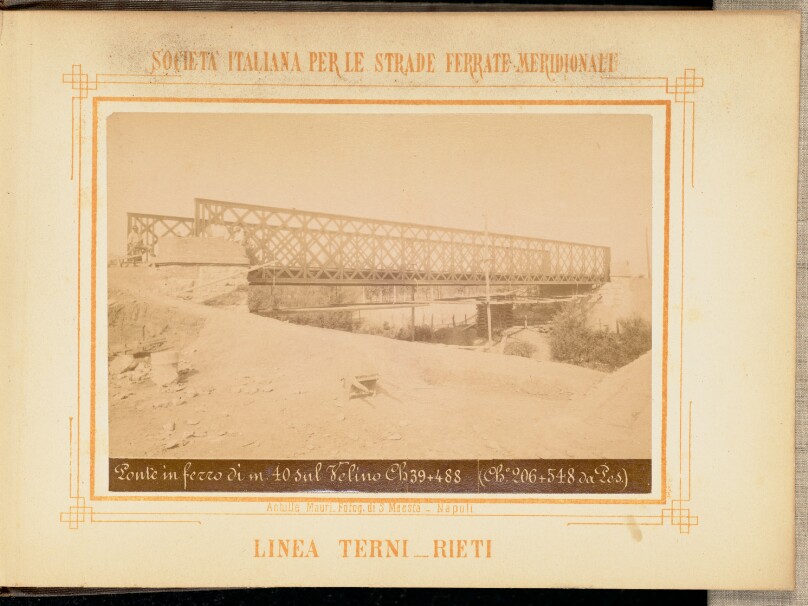 Ponte in ferro di metri 40 sul Velino chilometro 39 + 488 (chilometro 206 + 548 da Pescara)