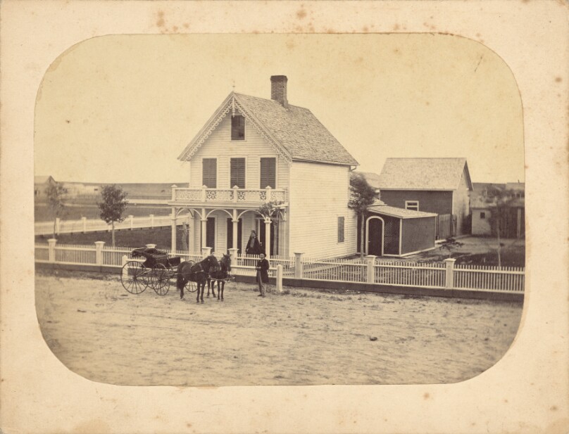 [Buggy and house]