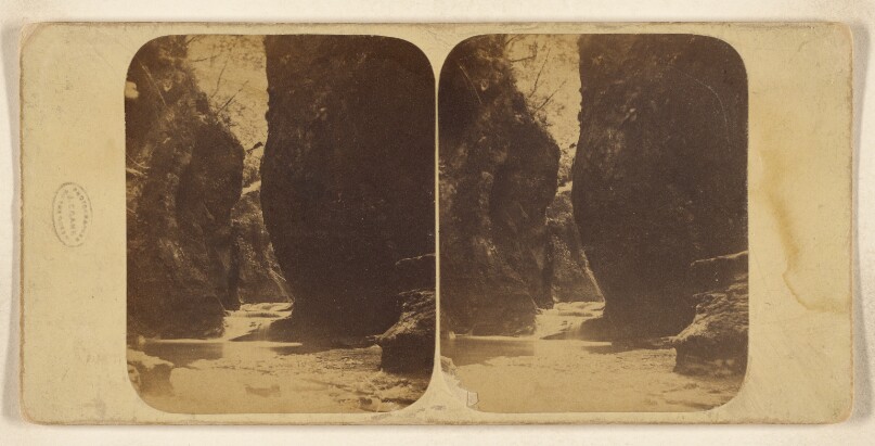 Finnich Glen, near Loch Lomond, on the way between Glasgow and the Clachan of Aberfoyle. The road is represented by...Scott...
