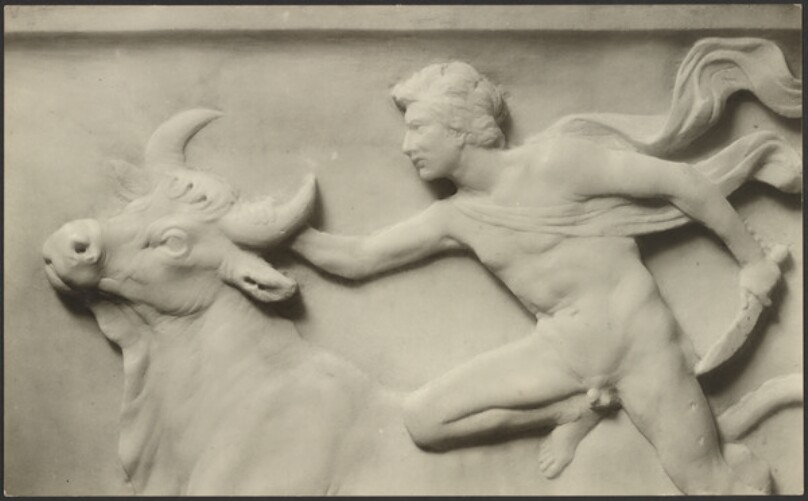 Mithras (Hercules?) and the Bull, by Antonio Rossellino.