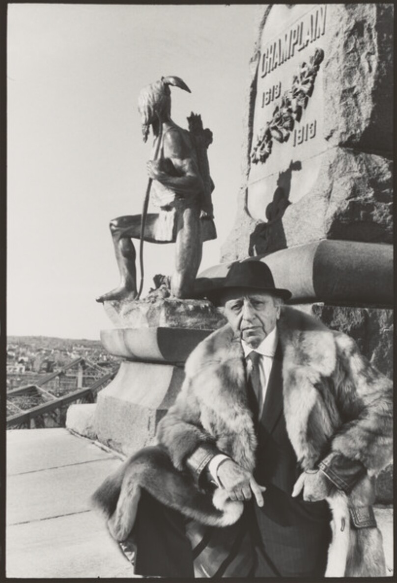 Karsh with Champlain Monument, Ottawa, Canada