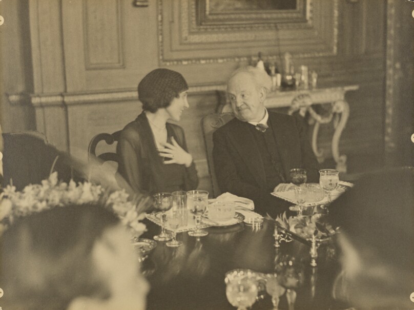 [Gerhart Hauptmann at a Lunch in His Honor at the Apartment of New York Banker Otto H. Kahn]