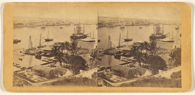 Bird's Eye View of the Harbor and City of Havana, from the Cabana, looking towards the Tacon prison.