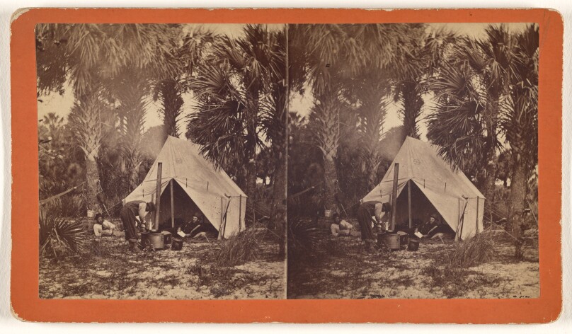 [Camp scene - Waiting for breakfast]