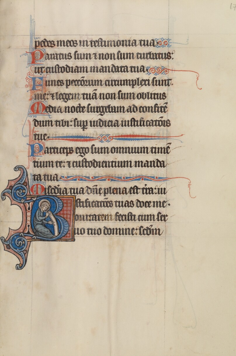 Initial B: A Saint Holding a Scroll