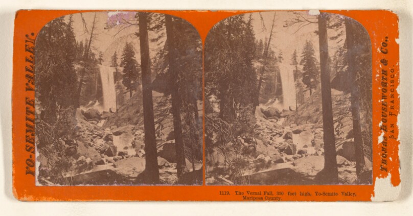 The Vernal Fall, 350 feet high, Yo-Semite Valley, Mariposa County.