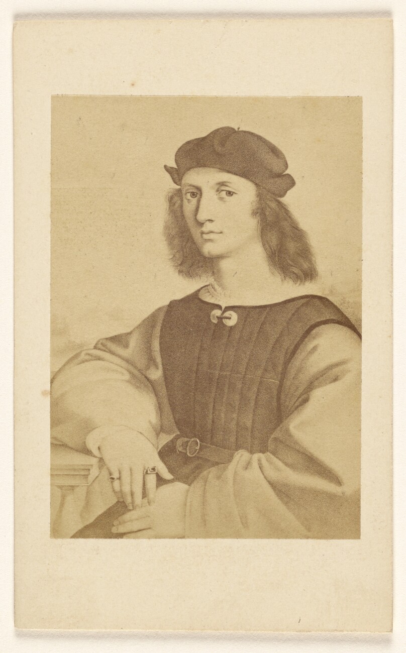 [Copy of an unidentified ca. 15th - 16th century painting of a man with long hair seated]
