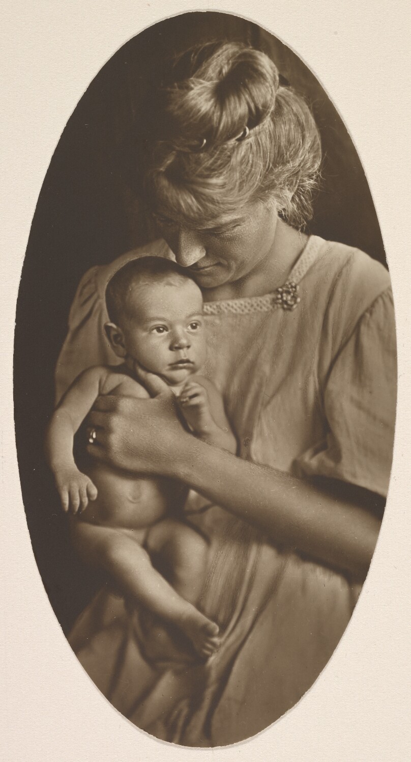 [Flora Weston holding Chandler Weston]