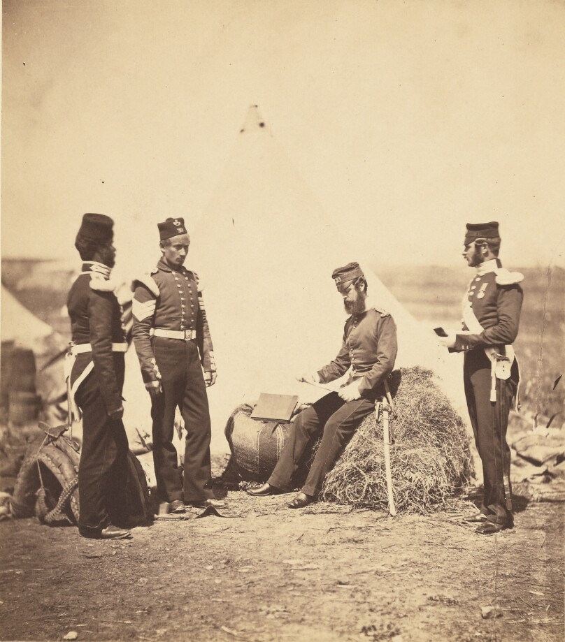 Capt. Walker 30th Regiment reading General Orders.