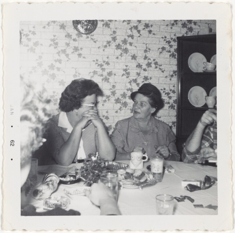 [Women at table]