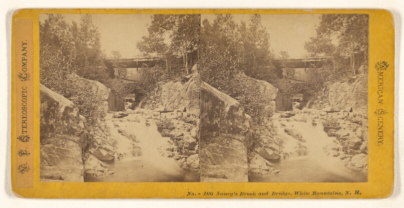 Nancy's Brook and Bridge. White Mountains, N.H.