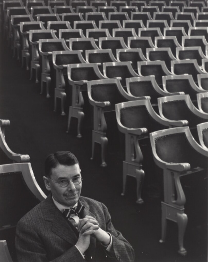 [Brooks Atkinson, New York Times Drama Critic, at the Morosco Theatre, New York City]