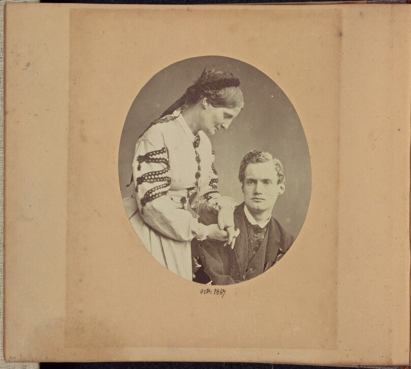 [Aleck Bell with an Unidentified Woman]