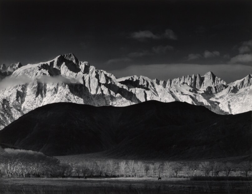 Winter Sunrise, Sierra Nevada, from Lone Pine, California
