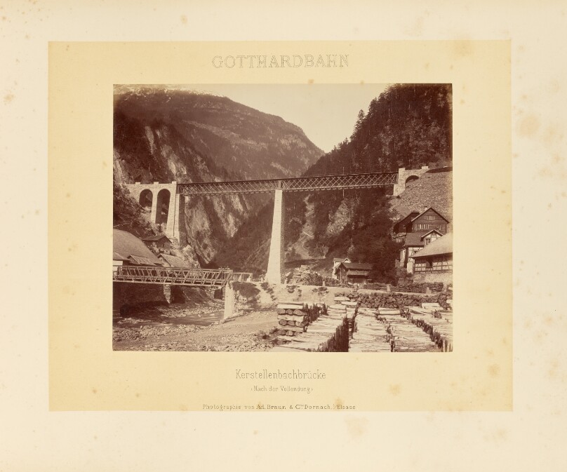 Gotthardbahn: Kerstellenbachbrücke (Nach der Vollendung)