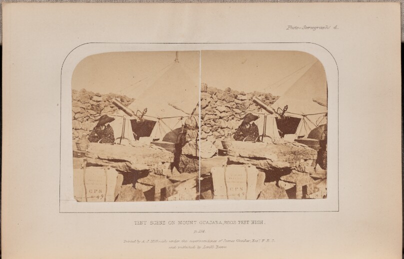 Tent scene on Mount Guajara, 8903 feet high