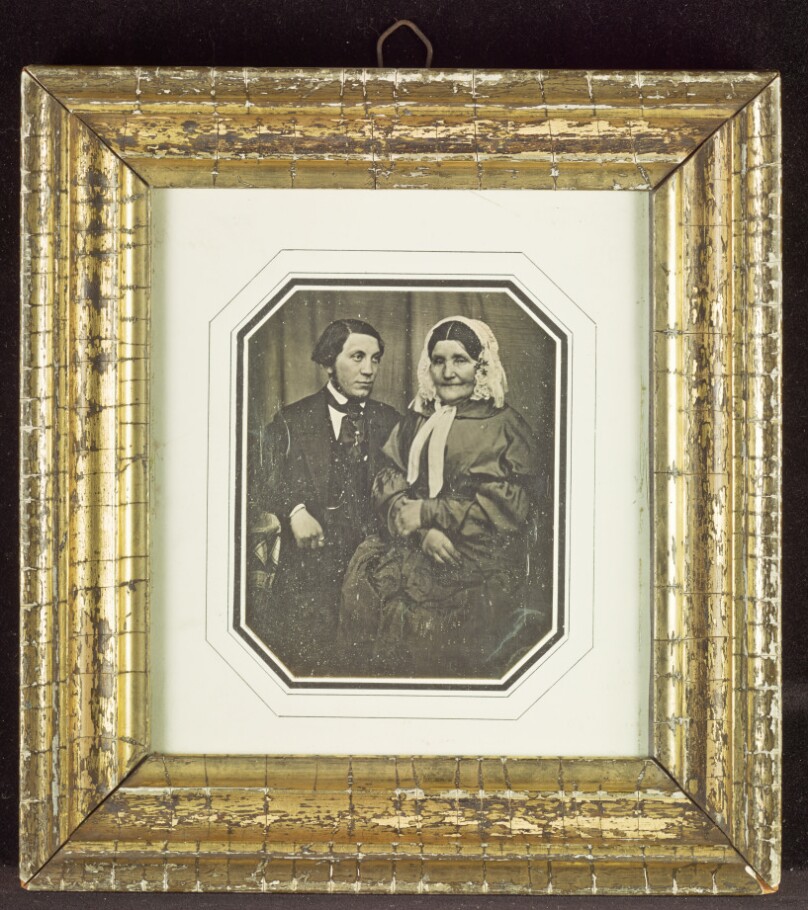 [Portrait of a Young Man and Elderly Woman in Matron Cap]