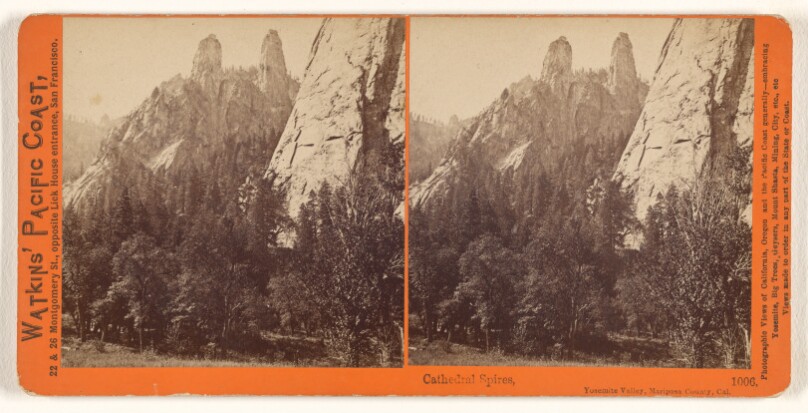Cathedral Spires, Yosemite Valley, Mariposa County, Cal.