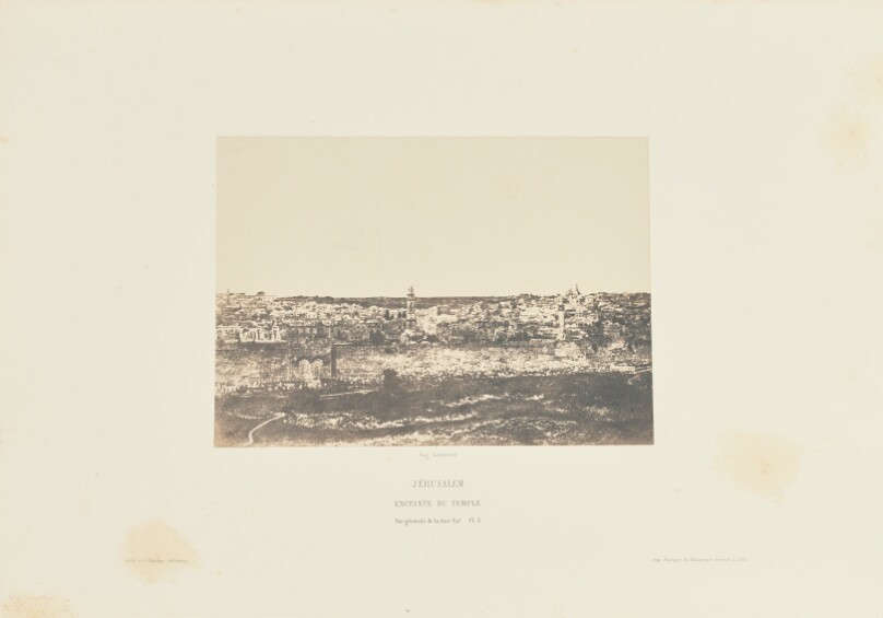 Jérusalem. Enceinte du Temple. Vue générale de la face Est. Pl. 3