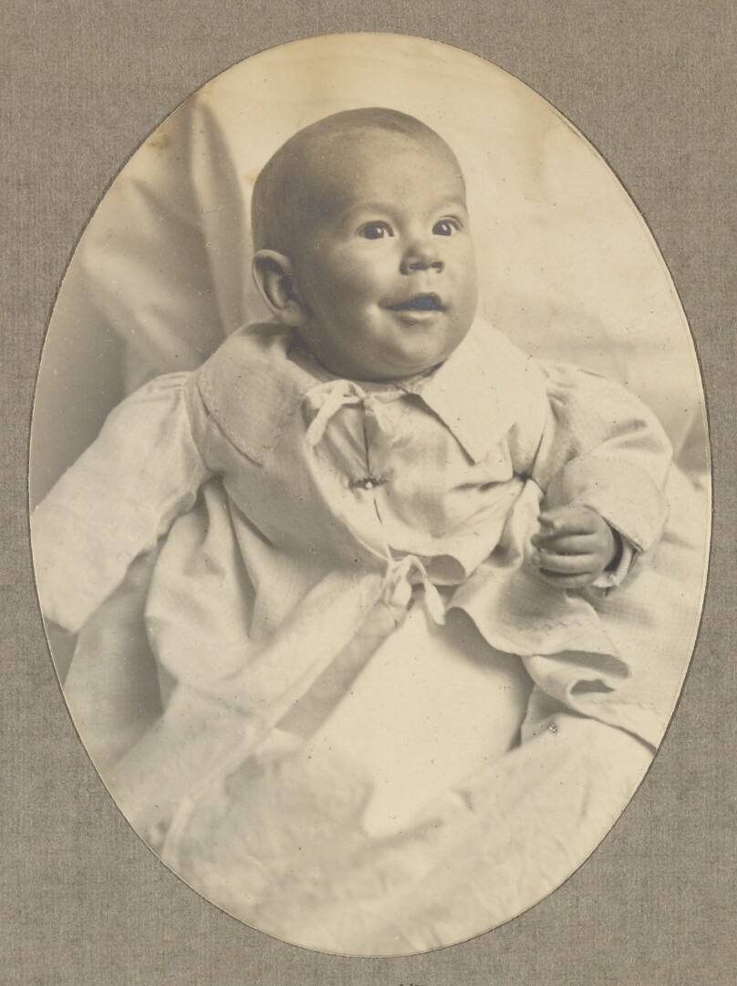 [Chandler Weston wearing white gown]