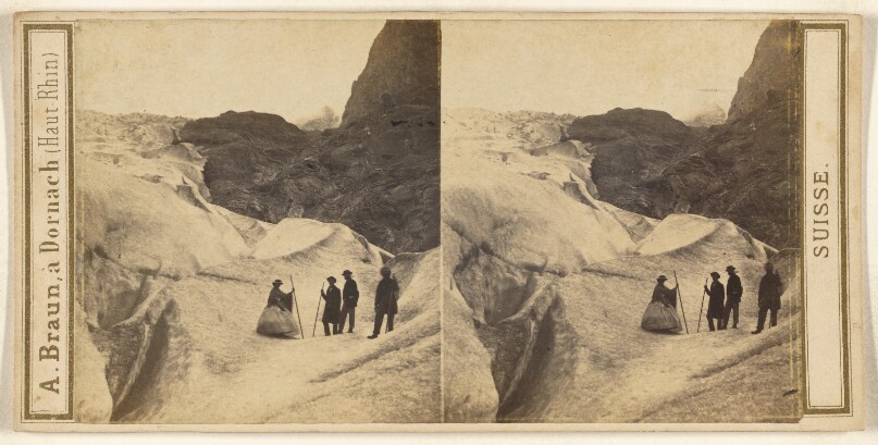 Oberland Bernois. Groupe au glacier de Rosenlaui.