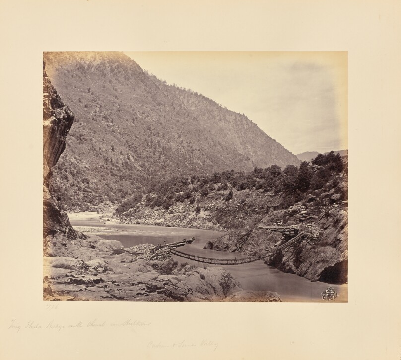 Twig Jhula Bridge on the Chenab, near Kishtowar