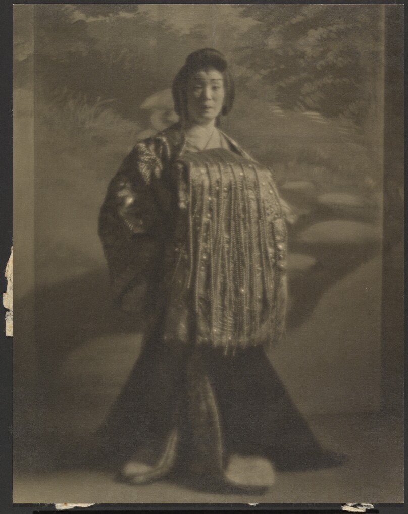 [Man Dressed in Japanese Female Costume]