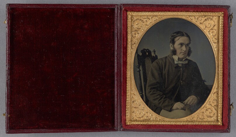 [Portrait of a Seated Young Man with Extremely Bushy Muttonchop Whiskers]