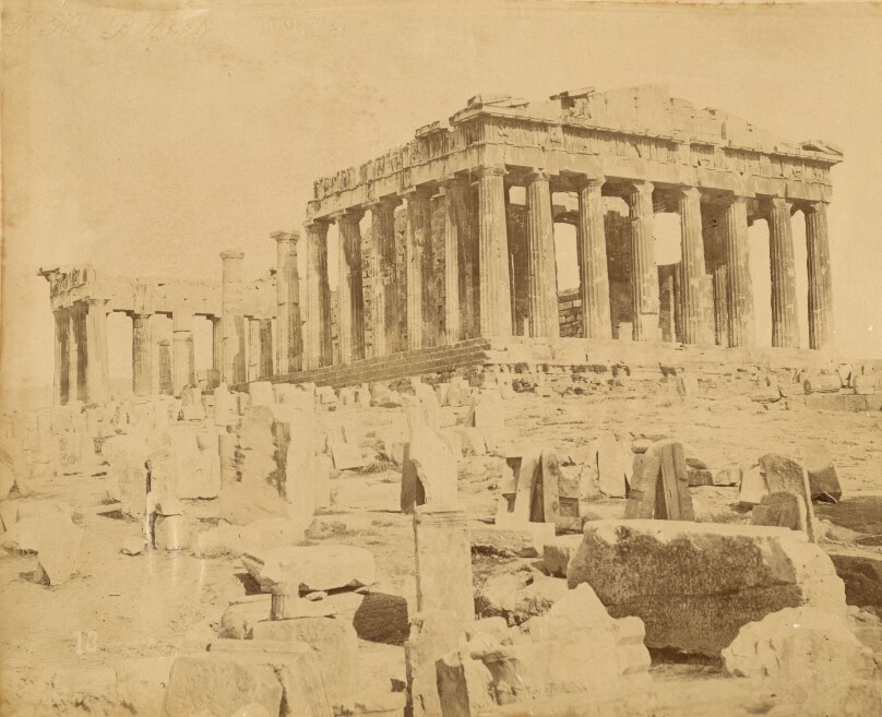 [Angled view of the Parthenon]