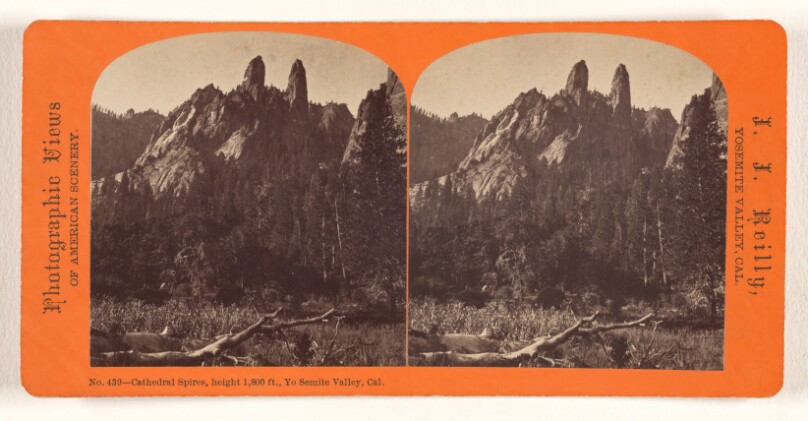 Cathedral Spires, height 1,800 ft., Yo Semite Valley, Cal.