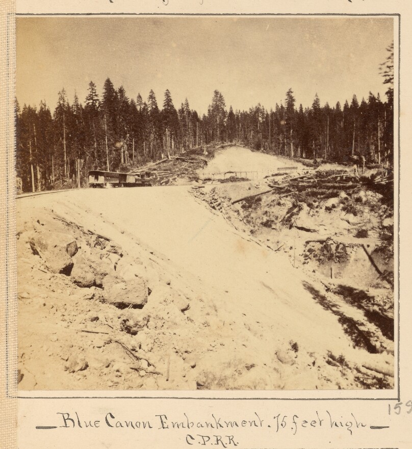 Blue Canyon Embarkment, 75 Feet High, C.P.R.R.