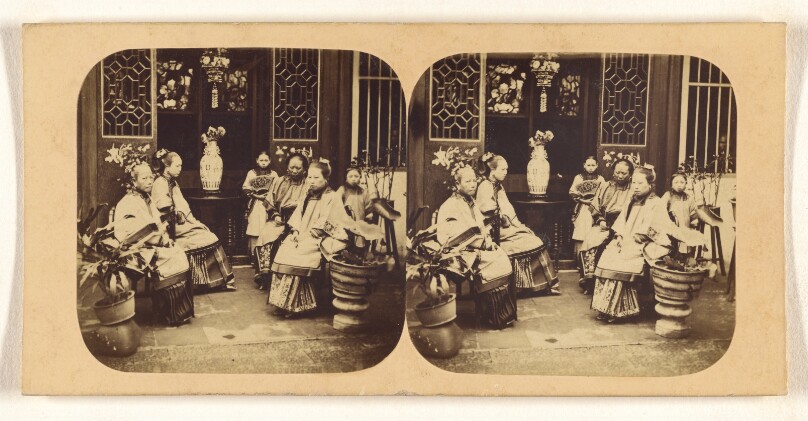 Canton. Group of Chinese Ladies of Rank Dressed in Evening Costume.
