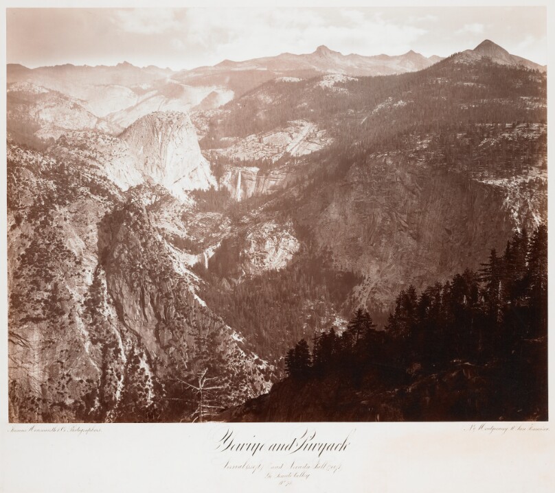 Yowiye and Pwiyack, Vernal (350 ft.) and Nevada Fall (700 ft.) Yo Semite Valley