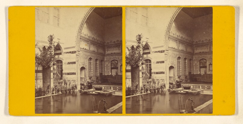 Damascus. - Interior of the Court of the New Hotel.