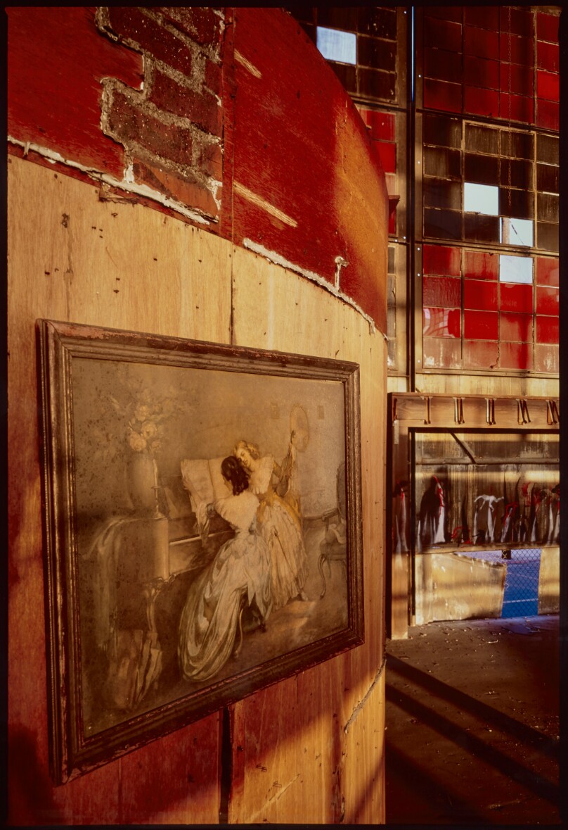 Remants of a movie set / Welder's booth in bankrupt Todd Shipyard