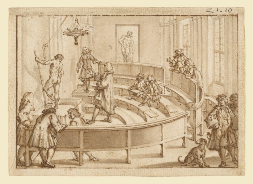 The "Accademia Clementina" Bologna, with a Nude Being Positioned by the Drawing Master, the "Farnese Hercules" beyond