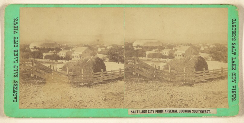Salt Lake City from Arsenal Looking Southwest.